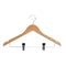 Cherry Wood Normal Cloth Hanger With 2 Clips