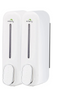 Dolphy Dual Manual Soap Shampoo Dispenser 2 x 300ml Wall Mounted White