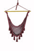 Deluxe Extra Large Mexican Hammock Chair in Outdoor Cotton Colour Maroon