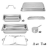 9L Triple Pan Bain Marie Buffet Warmer Chafing Dish Stainless Steel Catering