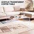 Acrylic Coffee Table Small Clear Acrylic Side Table For Coffee Drink Food Snack in Living Room Apartment Dorm One-Piece Bent End Table 50×30×30cm