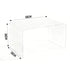 Acrylic Coffee Table Small Clear Acrylic Side Table For Coffee Drink Food Snack in Living Room Apartment Dorm One-Piece Bent End Table 50×30×30cm