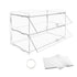2-Tier Bakery Display Case Cabinet Pastry Acrylic Cupcake Donuts Cake Pastry Clear Display Cabinet Shelf Transparent Showcase 225x485x330mm