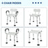 Shower Seat Bath Chair Adjustable Height Non-Slip Shower Bathtub Seat with Padded Arms Removable Back for Elderly Medical Disabled Safety Bathroom