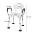 Shower Seat Bath Chair Adjustable Height Non-Slip Shower Bathtub Seat with Padded Arms Removable Back for Elderly Medical Disabled Safety Bathroom