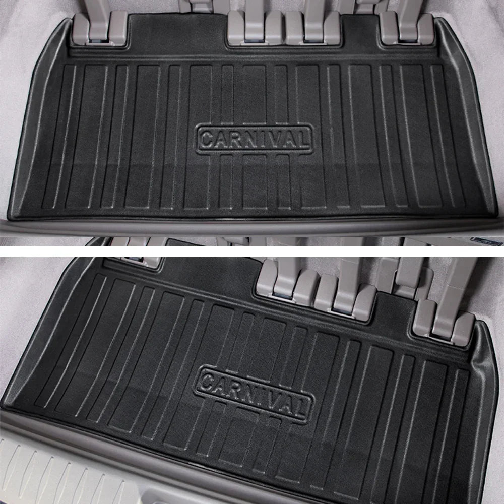 Cargo Mat Kia Carnival 2021-2023 Boot Liner Frunk Mat TPE Cargo Liner All Weather TPE Mat Accessories Rear Trunk Mat Water Proof