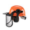 Chainsaw Brushcutter Hard Hat Safety Helmet Face Shield With Visor & Ear Muffs For Landscaping Gardening Lawn Mowing Edge Trimming CE Approved