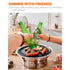 Portable Multifunctional Charcoal Barbecue Grill 13 Inch Stainless Steel BBQ Camping Grill Stove Tabletop Smoker Grill for Outdoor Indoor Picnic