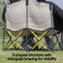Double Camping Chairs Outdoor Lawn Camping Couch Heavy Duty Folding Chairs Strong Loading Capacity Metal Frame Oxford Fabric with Armrests and Cup Holders