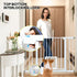 76cm Tall Baby Pet Security Gate Safety Adjustable Width with Cat Door for House Doorways Stairs Guard Extension Part Width 12cm/24cm Wall Mount