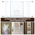 76cm Tall Baby Pet Security Gate Safety Adjustable Width with Cat Door for House Doorways Stairs Guard Extension Part Width 12cm/24cm Wall Mount
