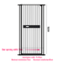 Extra Tall 150cm Baby Pet Security Gate Balck Safety Gate Easy Fit Fence Two Way Opening No Drill Needed