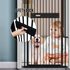 Extra Tall 150cm Baby Pet Security Gate Balck Safety Gate Easy Fit Fence Two Way Opening No Drill Needed