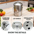 5L Compost Bin Kitchen Countertop Stainless Steel Composter Bucket with Lid and Charcoal Caddy Kitchen Waste Pail Odour Free and Easy Cleaning Silver