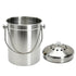 5L Compost Bin Kitchen Countertop Stainless Steel Composter Bucket with Lid and Charcoal Caddy Kitchen Waste Pail Odour Free and Easy Cleaning Silver