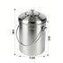 5L Compost Bin Kitchen Countertop Stainless Steel Composter Bucket with Lid and Charcoal Caddy Kitchen Waste Pail Odour Free and Easy Cleaning Silver