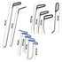 23pcs PDR Tools Push Rods Spring Stainless Steel Dent Repair Kit Dent Removal Rods Set for Car Minor Dents Remover Puller Hail Damage Door Dings