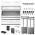 Over The Sink Dish Drying Rack Carbon Steel Dish Drainer Drying Rack 85cm Long Sink Caddy with Door and Multiple Utensils Holders Large Capacity
