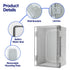 Electrical ABS Junction Box IP66 Waterproof Electrical Enclosure with Clear Hinged Cover and Mounting Plate for Electrical Project 30x20x17cm