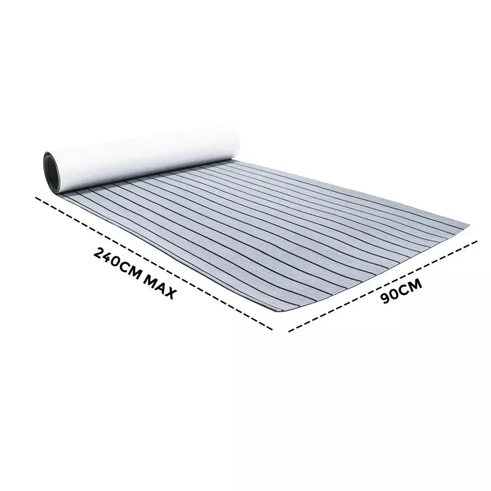 EVA Boat Flooring Mat Foam Boat Decking Faux Teak Marine Mat Boat Carpet Sea Deck Marine Flooring for Motorboat RV Yacht Kayak Surfboard 240cmx90cm