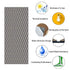 Adhesive Marine Decking EVA Foam Boat Flooring Teak Non-slip Mat Cuttable Deck Mat for Motorboat RV Yacht Kayak Surfboard 190cmx70cm Rhombus Grey