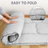 Foldable Floor Mattress Roll Up Futon Mattress Thicken Memory Foam for Bedroom Guest Room and Travel Portable Japanese Sleeping Tatami Mat 1x2m Grey