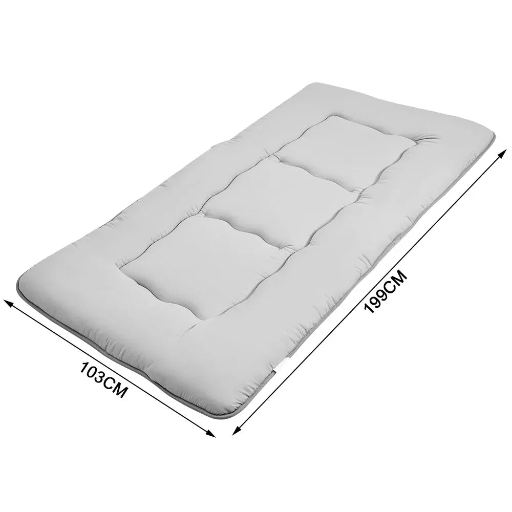Foldable Floor Mattress Roll Up Futon Mattress Thicken Memory Foam for Bedroom Guest Room and Travel Portable Japanese Sleeping Tatami Mat 1x2m Grey