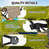 Folding Camping Recliner Outdoor Portable HeavDuty Moon Chair 3-Level Adjustable with Thick Padding Backresy t Leg Rest and Side Pocket No Tools Setup