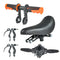3 In 1 Kids Bike Mounted Front Seat Detachable With Handlebar Foot Pedal Bicycle Seat for Children 1-8 Years Compatible with All Adult Mountain Bikes