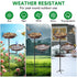 Bird Bath and Feeder Double 12Inch Bowls Metal Bird Feeder Birdbaths Freestanding Bird Bath Stand with Stakes for Garden Outdoors Decor Large Capacity