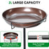 Bird Bath and Feeder Double 12Inch Bowls Metal Bird Feeder Birdbaths Freestanding Bird Bath Stand with Stakes for Garden Outdoors Decor Large Capacity