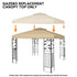 3x3m Gazebo Cover 2-Tier Canopy Replacement Outdoor Waterproof Shelter Top with Airvent and PA Coating for Garden Patio Pavilion Sun Shade Khaki