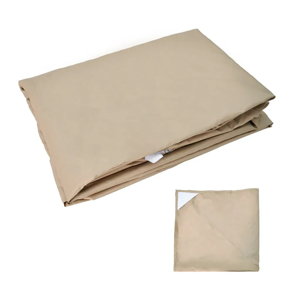 3x3m Gazebo Cover 2-Tier Canopy Replacement Outdoor Waterproof Shelter Top with Airvent and PA Coating for Garden Patio Pavilion Sun Shade Khaki