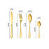Gold Cutlery Set Kitchen Stainless Steel Fork Knife Spoon Flatware Cutlery Gift For Party Restaurant Dishwasher Safe 24pcs with Carry Box