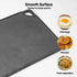 Reversible Cast Iron Griddle Rectangular BBQ Plate 43x24cm Double-Sided Flat Top Griddle Pan and Grooved Grill for Gas Stovetop Oven and Open Fire Black