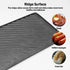 Reversible Cast Iron Griddle Rectangular BBQ Plate 43x24cm Double-Sided Flat Top Griddle Pan and Grooved Grill for Gas Stovetop Oven and Open Fire Black