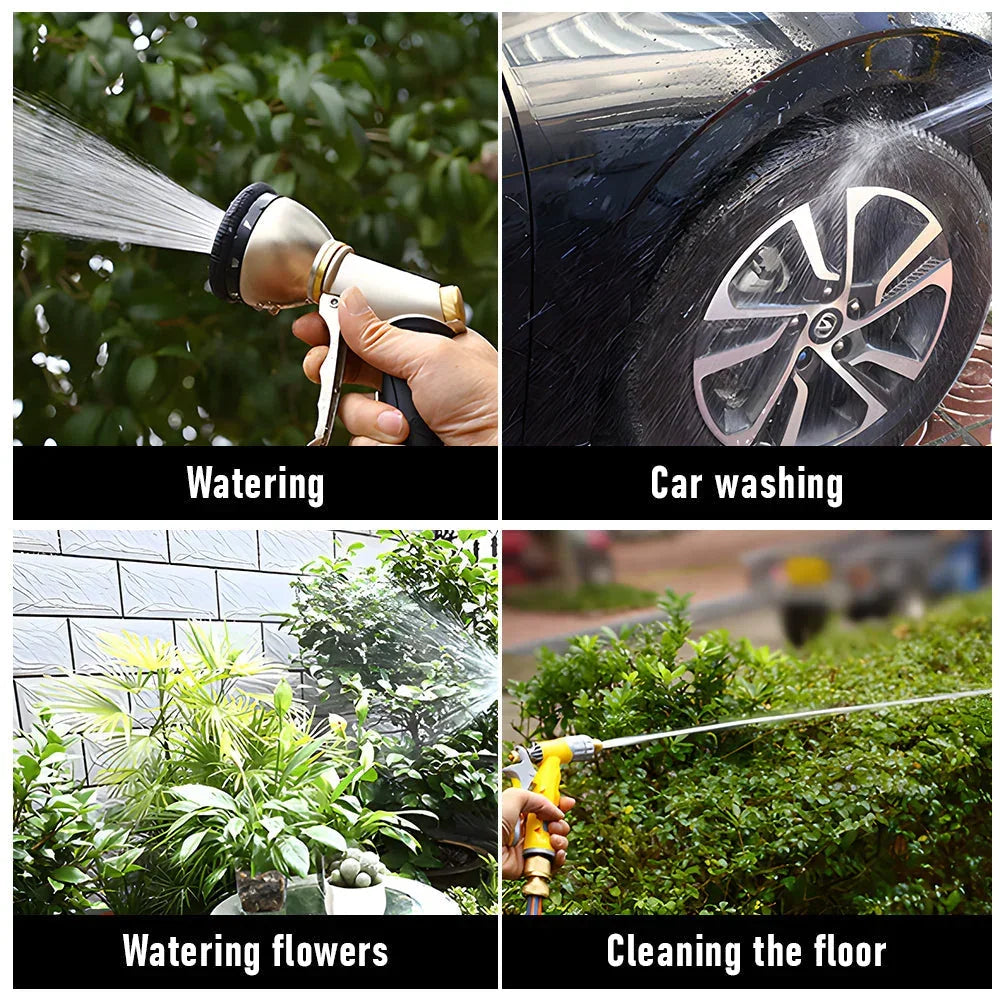 Large Stainless Steel Garden Hose Reel Cart Portable Pipe Holder With Rainproof Sunscreen Protection Lid and Crank Handle