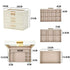 4 Layer Jewelry Box PU Leather Jewellery Organizer Multi-functional Storage Case with Clear Glass Lid and 3 Drawers for Necklaces Rings Earrings Watches