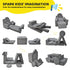 17Pcs Modular Kids Play Sofa Toddler Couch High Density Foam Play Block with Washable Cover Creative Fort Building Playset for Bedroom Playroom Living Room