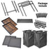 Laundry Hamper Basket Metal Laundry Organizer with MDF Shelf and 2 Waterproof Pull-Out Removable Dirty Clothes Bags for Laundry Room Bedroom Bathroom Dorm