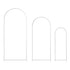 Metal Arch Backdrop White Stand Wedding Arch Stand Set of 3 (6FT/5FT/4FT) Square Arched Frame for Outdoor Birthday Party Ceremony
