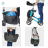 2 In 1 Foldable X-Fold Mobility Walker Rollator Chair Aid 8 Inch Wheel Max Load 136KG with Zippered Storage Bag for Elderly Seniors Indoor Outdoor Use