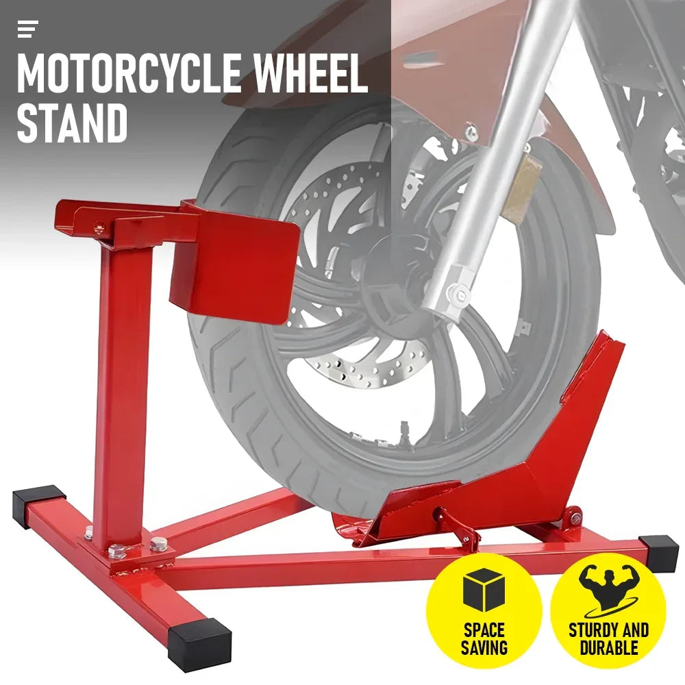 Heavy-Duty Motorcycle Motorbike Front Wheel Chock Lift Stand Vehicle Wheel Chock Clampsfor Trailer Transport 15