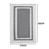 Large Outdoor Rug 275x365cm Weatherproof Plastic Weave Mat Washable Outside Solid Carpet Easy Care for Patio Deck Backyard Garden RV Camping Silver Grey