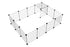 Pet Playpen Foldable Metal Pet Cage Enclosure Puppy Fence 16 Panels with Connection Clips for Small Animal Puppy Rabbit Kitten Turtle Indoor Outdoor Black