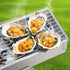 Portable Charcoal Grill Rectangular Folding Stainless Steel BBQ Grill L100xW18cm For Skewer and Kebabs with Storage Shelf Outdoor Camping Patio Cooking