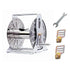 Large Stainless Steel Garden Hose Reel Cart Portable Pipe Holder Heavy Duty Water Pipe Storage Rack With Crank Handle for 1/2inch Hose up to 60M