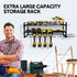 Power Tool Organizer Wall Mount 7 Drill Holder 3 Layer Heavy Duty Metal for Drill Plier Hammer Rack Suitable for Workshop Garage