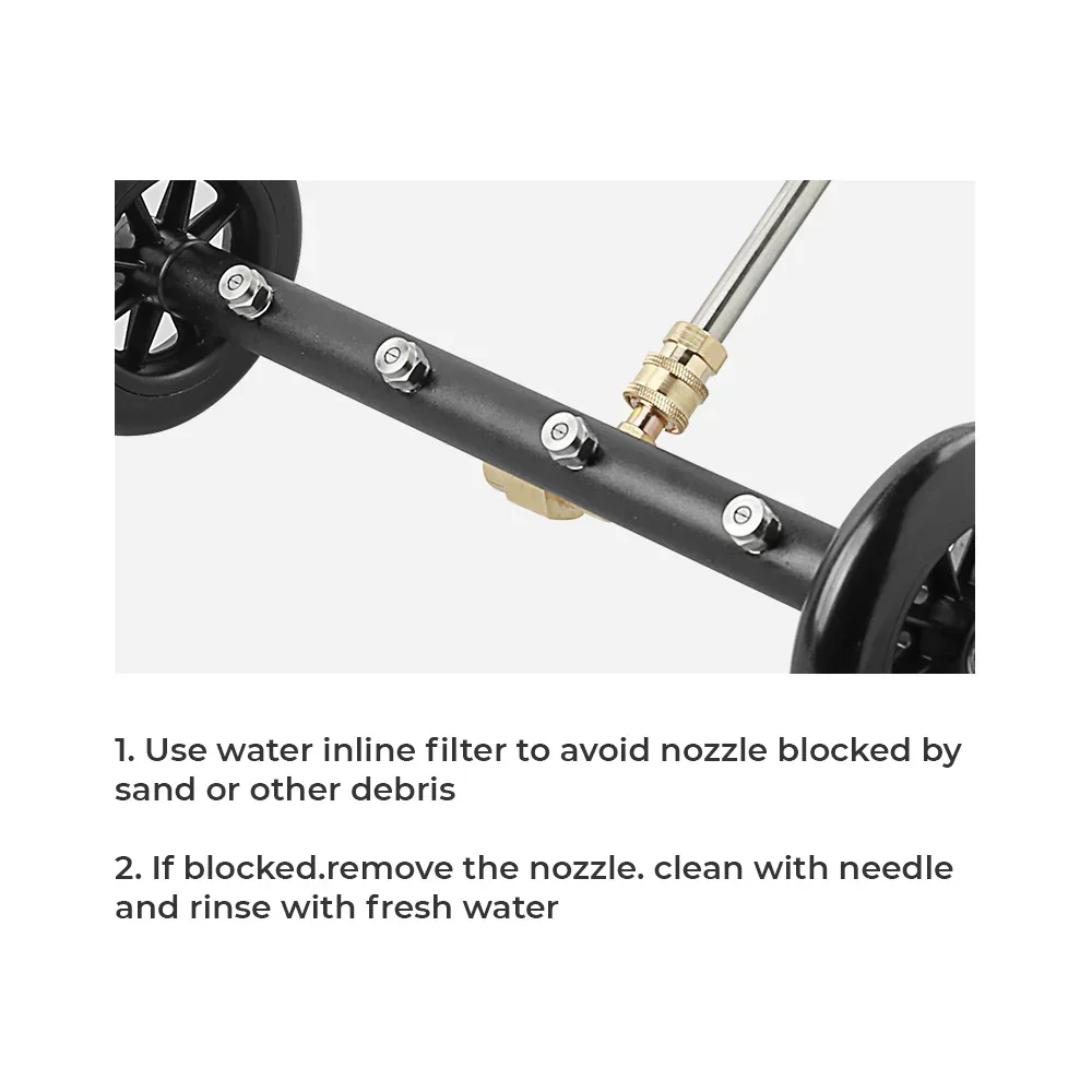 Pressure Water Spray Car Undercarriage Cleaner Washer Max 4000PSI Chassis Washer Surface Cleaner 1/4 Quick Connector with Wands for Car Ground Cleaning