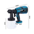 1400ml Cordless High Pressure Spray Gun Flow Adjustable Spray Gun Paint Sprayer Home Interior Exterior With 2 Nozzles For Makita 21V Battery-Skin Only